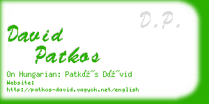 david patkos business card